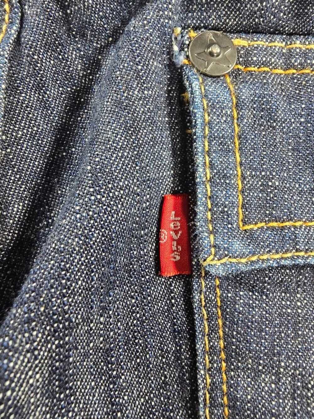 Vintage Levi's Red Line Collection Jeans Boot Cut Men’s 34x30 Dark Wash Y2K RARE - Picture 9 of 16